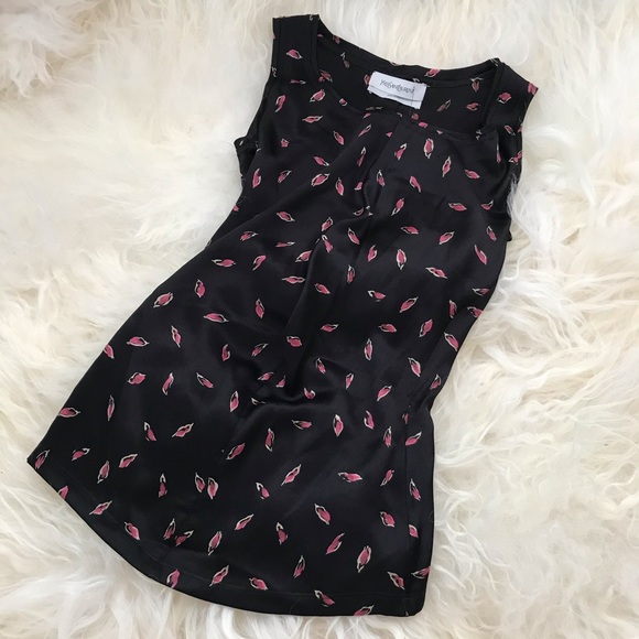 Yves Saint Laurent Silk Printed Top - Picture 2 of 5